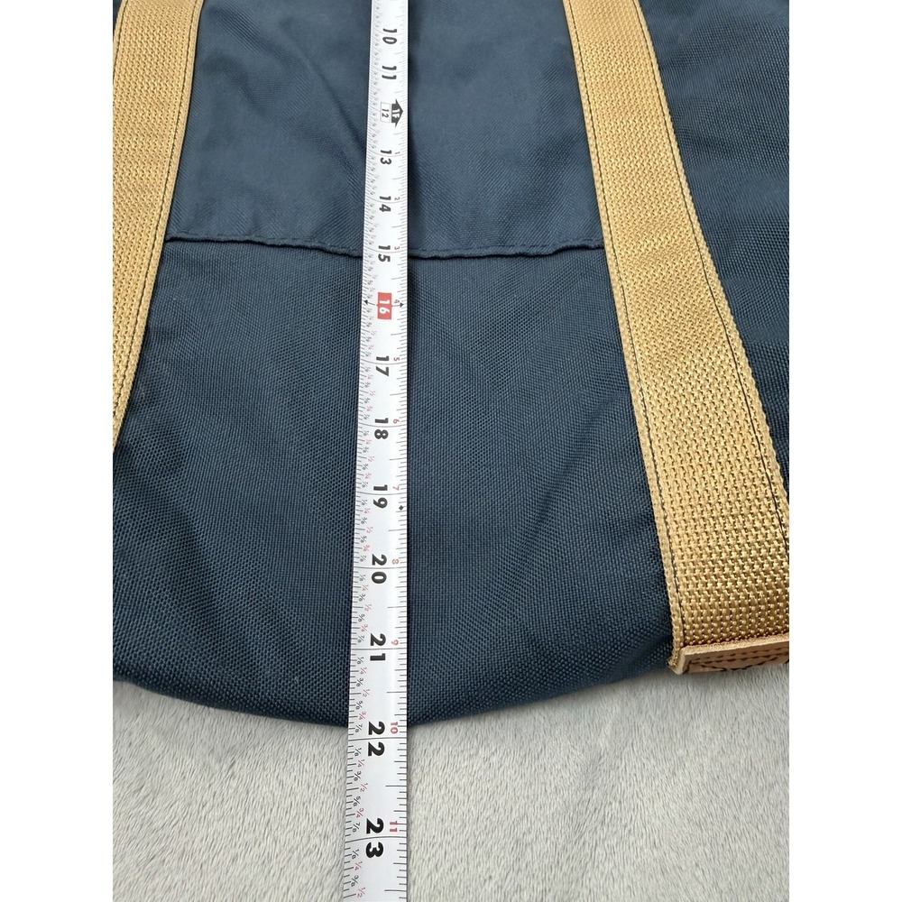 Vintage Boyt Canvas Duffle Tote Bag Large Blue Leather Handle USA Made 80s 90s - Picture 9 of 10